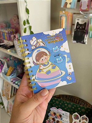 Mini Caderno Astronauta 2 em 1
