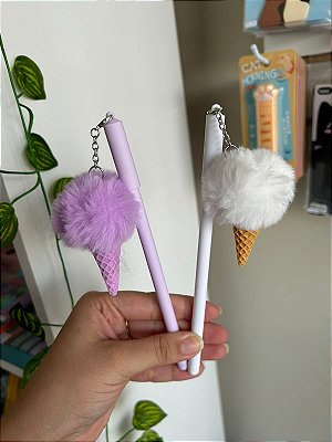 Caneta Pompom Sorvete