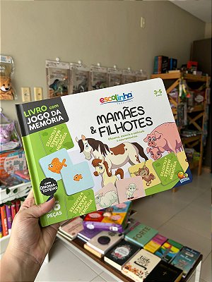 Livro Com Jogo da Memória: Mamães & Filhotes