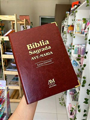 Bíblia Sagrada Ave Maria Letra Grande Marrom