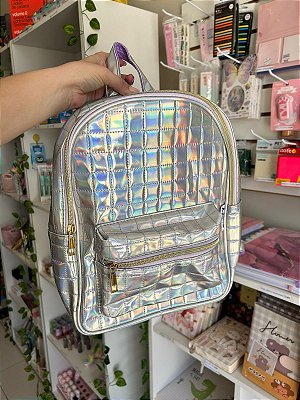 Mochila Escolar Holográfica Teen Star Fofy
