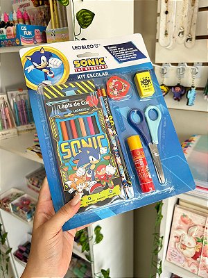 Kit Escolar Sonic 18 Itens