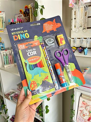 Kit Escolar Dino 18 Itens