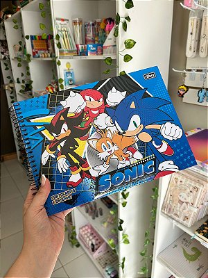 Caderno de Desenho Sonic 80f