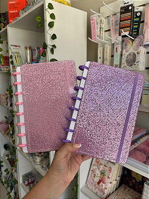 Caderno de Disco Glitter A5