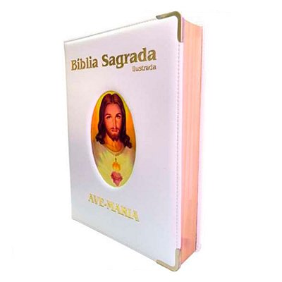 Bíblia Sagrada Ave Maria Ilustrada - Luxo Branca