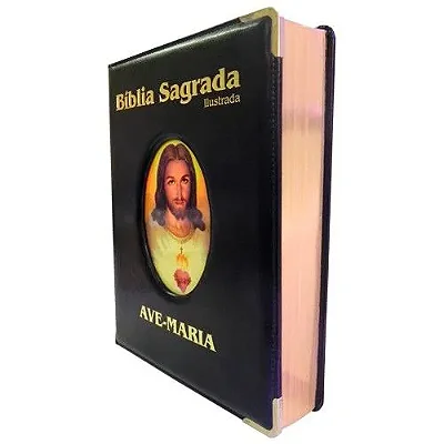 Bíblia Sagrada Ave Maria Ilustrada - Luxo Preta