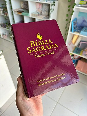 Bíblia Sagrada ARC Letra Grande c/ Harpa Cristã Vinho