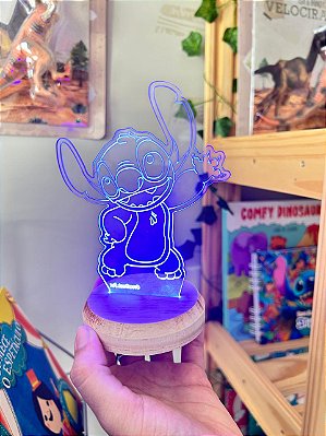 Luminária Stitch Acrílica Com Suporte