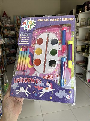 Megakit Ler Colorir e Brincar: Unicórnios