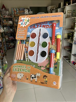 Megakit Ler Colorir e Brincar: Animais da Fazenda