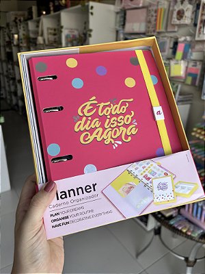 Planner Argolado A5 Meu Apartamentinho Rosa + Caneta