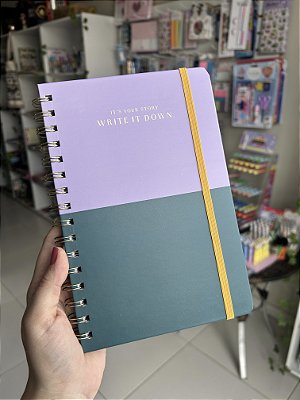 Caderno A5 Be Kind Espiral Capa Dura Bicolor