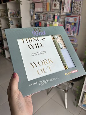 Kit de Papelaria Be Kind 7 Peças Plastcover