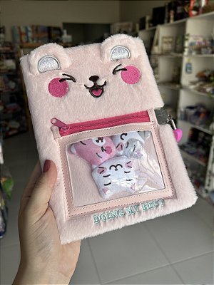 Caderno A5 Kawaii Plush Com Cadeado Plastcover