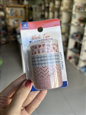 Washi Tape Hand Craft 4 Unidades Plastcover