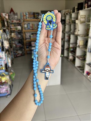 Terço Infantil Nossa Senhora Aparecida e Jesus Azul