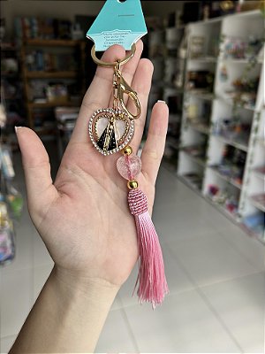Chaveiro Luxo Nossa Senhora Aparecida Rosa
