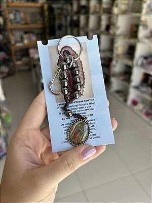 Chaveiro Hematita Nossa Senhora de Guadalupe