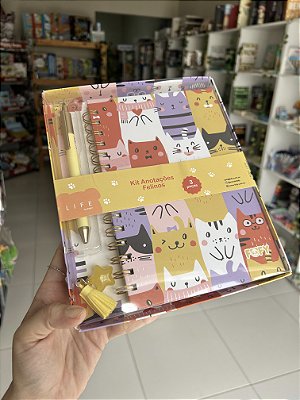 Kit de Anotações Felinos Fofy