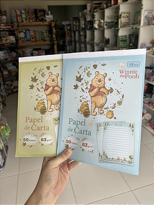 Papel Carta Pooh 50 Folhas Tilibra