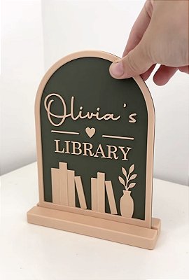 Placa Literária Personalizada 3D
