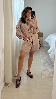 CAMISA MANGA BUFANTE CACAU