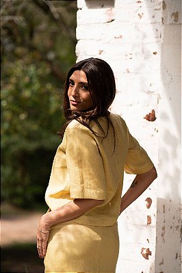 BLUSA BÁSICA LINHO PURO GHEE