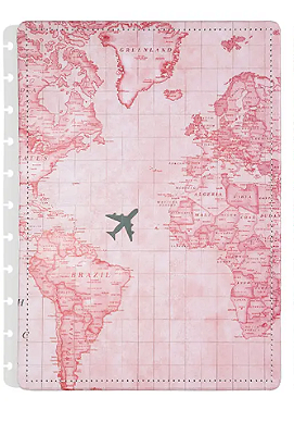 Capa e Contracapa By Gocase Mapa Mundi Rosa Grande