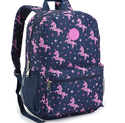 Mochila Feminina 16 Unicornios e Estrelas Seanite