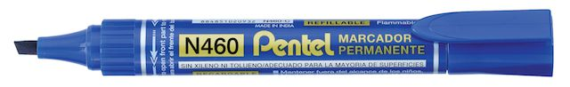 Marcador Permanente Pentel Ponta Chanfrada N460 - Cores Sortidas