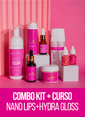 Kit Nano Lips + Hydra Gloss com cursos online