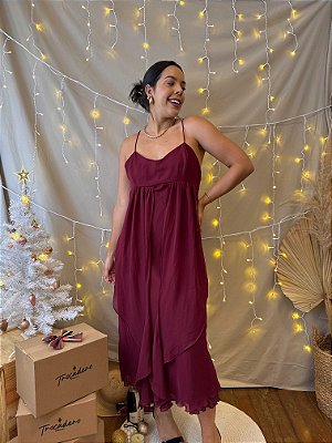 Vestido Vintage Marsala- M