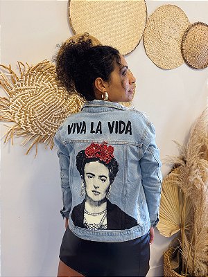 Jaqueta Jeans Frida Kahlo - PP
