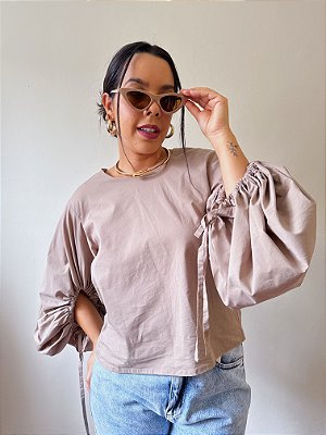 Blusa Bufante Marrom - M/G