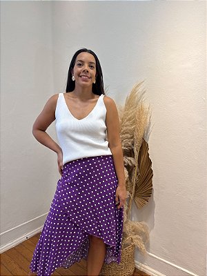 Saia Envelope Poá Roxo - U