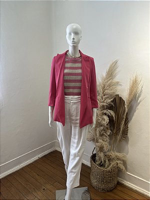 Blazer Alongado Pink - 38