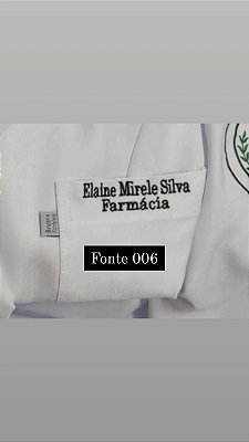 Bordado Nome 006 (LEIA A LEGENDA)