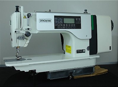 Máquina de Costura Reta Eletrônica Industrial Zoje com Motor de Passo Motor Direct Drive e Cárter Blindado A8100-D4-W