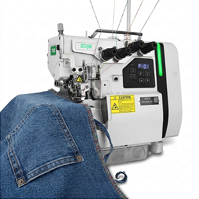 Máquina de Costura Industrial Interloque Zoje B9500-86 — Bitola Larga para Jeans e Tecidos Pesados (Direct Drive)