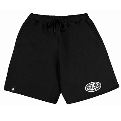 SHORTS MOLETOM PRETO FLAG