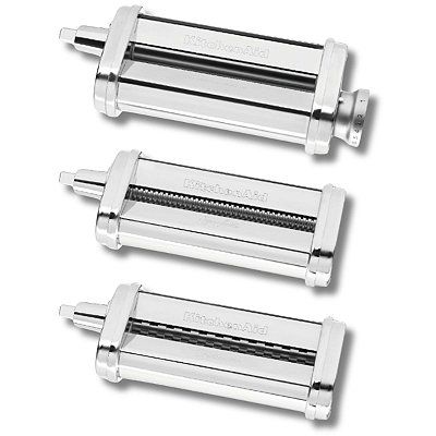 Acessórios Pasta Roller Batedeira KitchenAid Spaghetti Lasanha Fetuccine Com 3 Peças