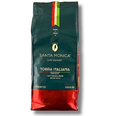 Café Santa Monica Moído Torra Italiana 500g Blend Arábica Conilon