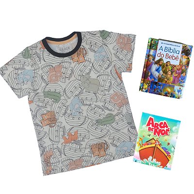 KIT A BÍBLIA DO BEBÊ + CAMISETA + LIVRO (BRINDE)
