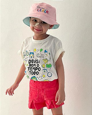 CAMISETA DEUS É BOM O TEMPO TODO - INFANTIL