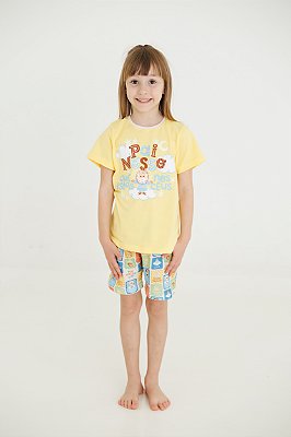 Pijama Curto Infantil Pai Nosso – Brilha no Escuro - Baunilha
