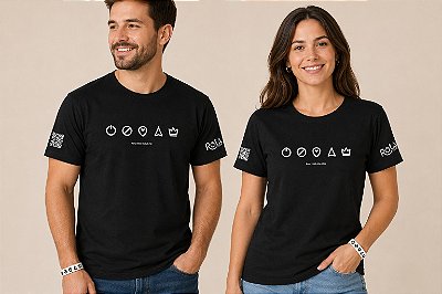 Camiseta Rota 1930 - Preta com estampa branca