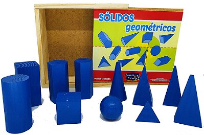 Sólidos Geométricos 11 Peças Madeira Brinquedos Pedagógicos