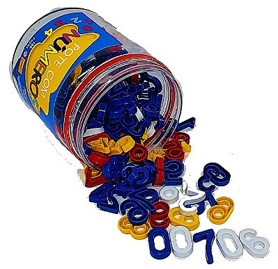 Pote Com Numeros 180 Peças Brinquedos Educativos Sonho de Criança