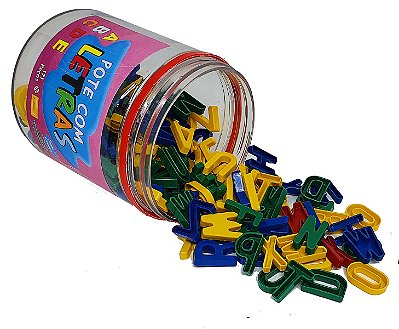 Pote Com Letras 171 Peças Brinquedos Educativos Sonho de Criança
